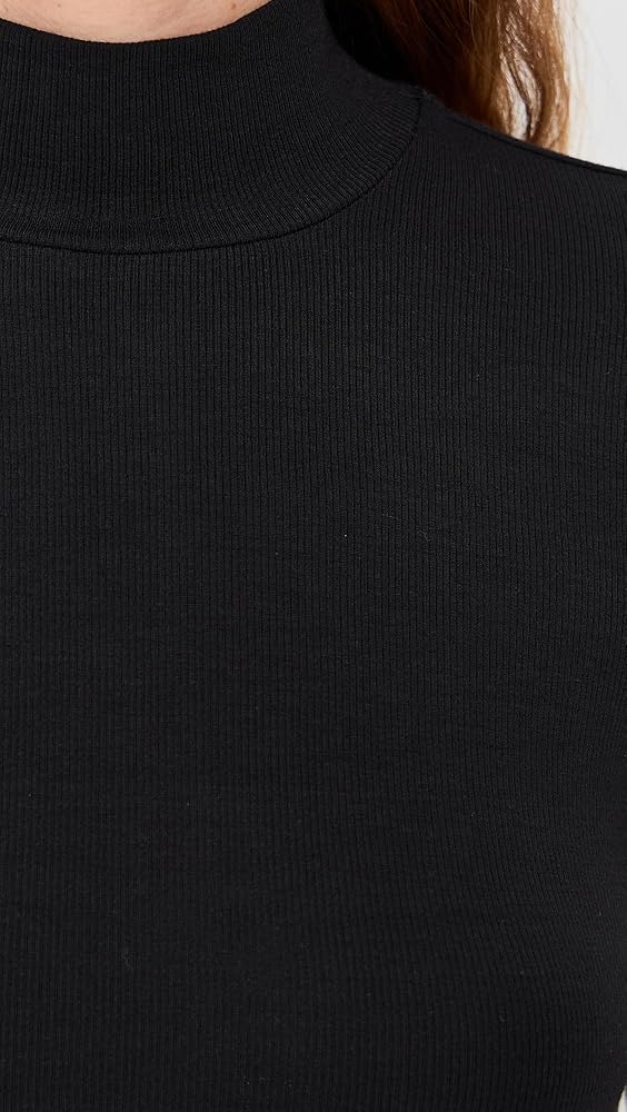 FRAME Women's Rib Turtleneck, Black, XS at Amazon Women's
